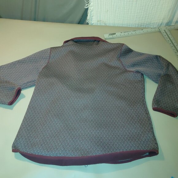 Woolrich XL Coat Women's Lochlyn Fleece Fitted Long Full Zip Jacket Wine - Picture 4 of 11